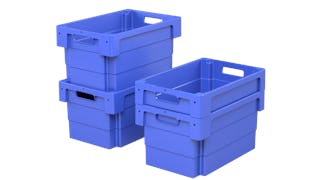 Drehstapelbehälter U-Turn gestapelt