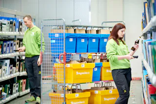 Transportbakken voor voeding aan huis