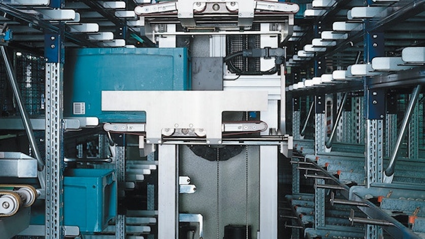 Regale für Stückgutlagerung. Automatisiertes Kleinteilelager