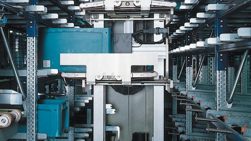 Regale für Stückgutlagerung. Automatisiertes Kleinteilelager