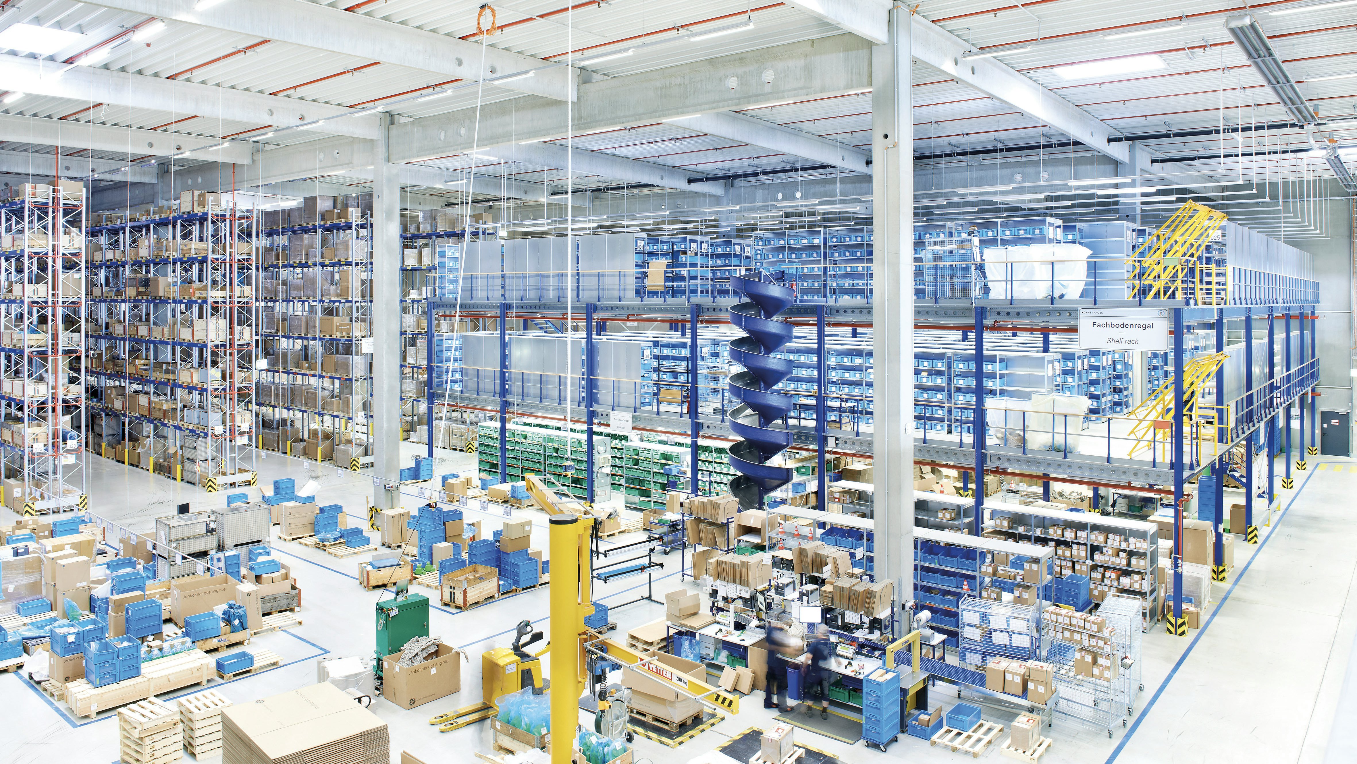 BITO Mehrgeschossanlage Große Lagerhalle mit Palettenlager und Lagerbühne