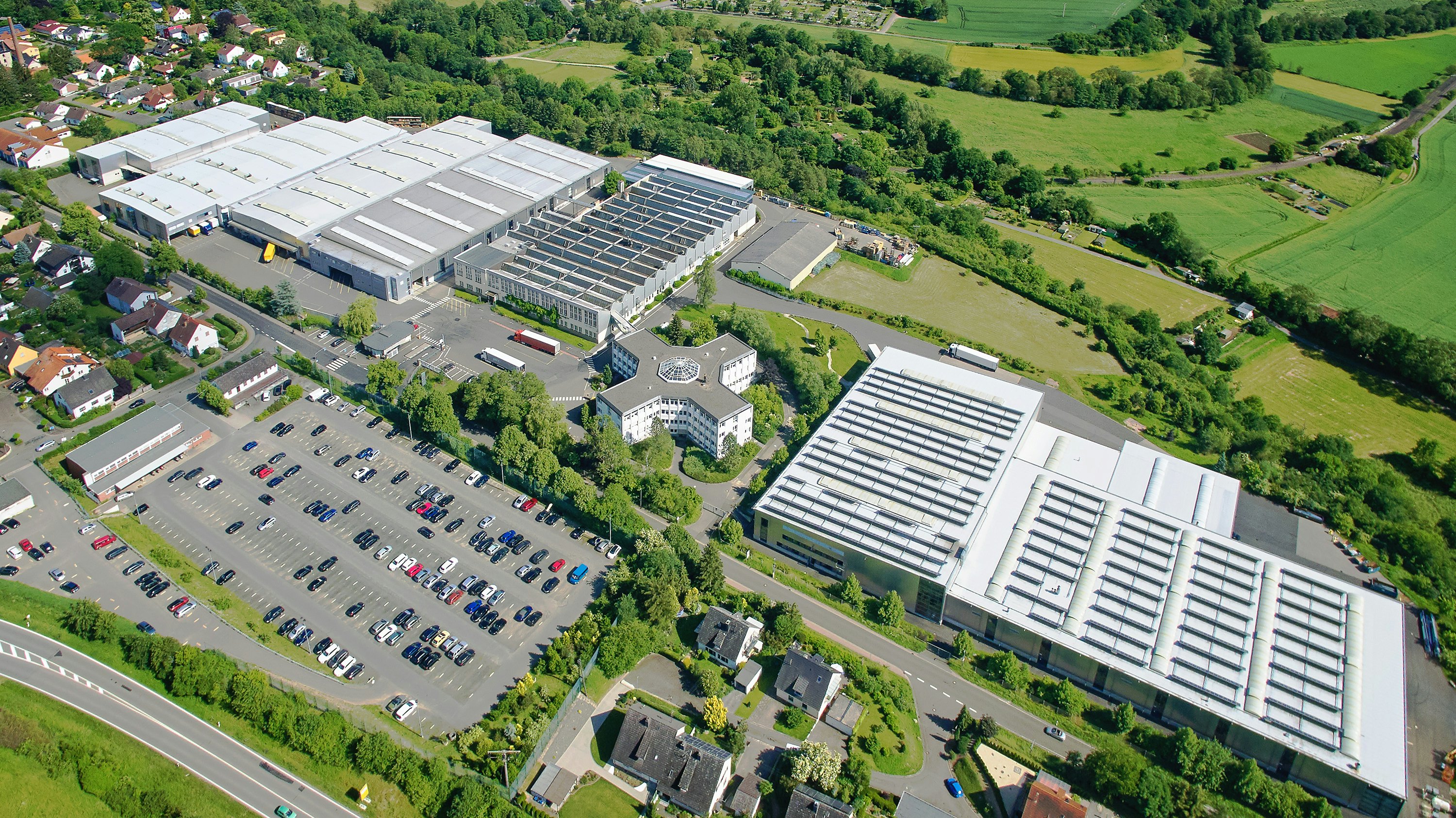 Hauptverwaltung und Produktion Regalsysteme in Meisenheim Luftaufnahme BITO Meisenheim